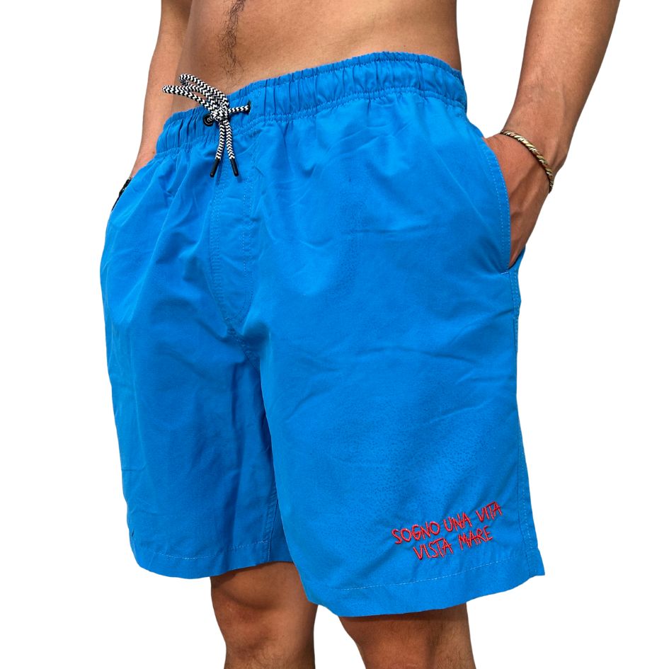 Sogno Una Vita Vista Mare - Costume Boxer Classico Ricamato