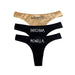 Tanga Pack Nero 3 pz.