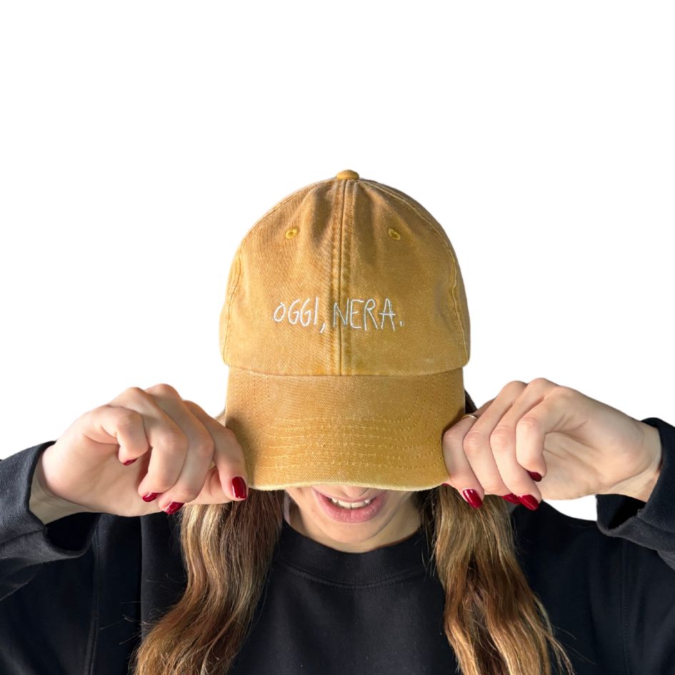 Oggi, Nera. - Cappello Visiera Ricamato