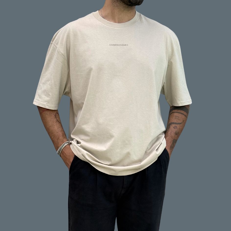 cosesucose Logo Bold- T-Shirt Over Beige
