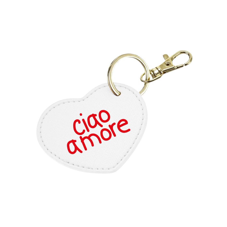 Ciao Amore - Portachiavi Cuore Bianco