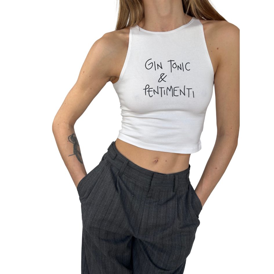 Gin Tonic & Pentimenti - Crop Canotta