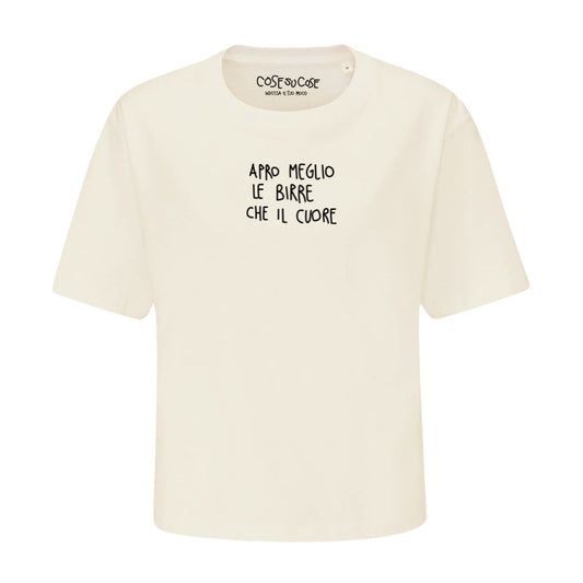 Apro Meglio Le Birre Che Il Cuore - Crop T-Shirt
