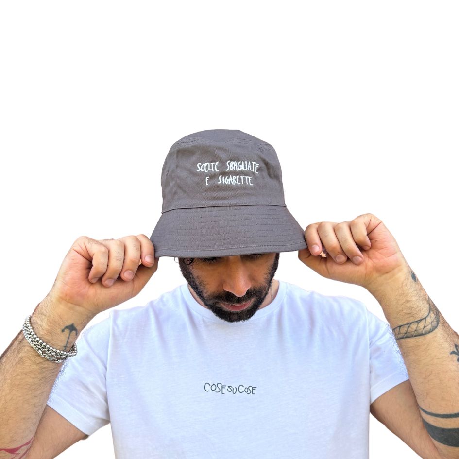 Scelte Sbagliate E Sigarette - Cappello Pescatore Ricamato