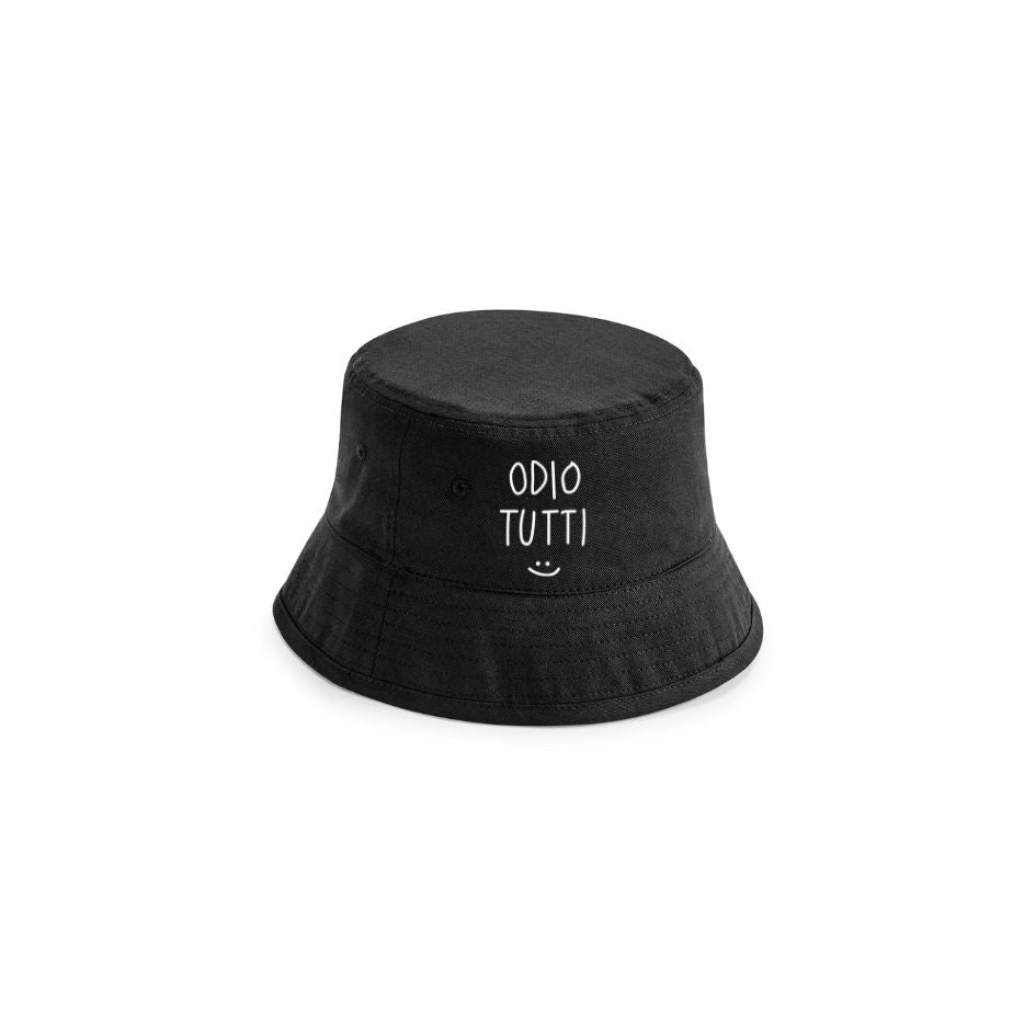 Odio Tutti :) - Cappello Pescatore Ricamato