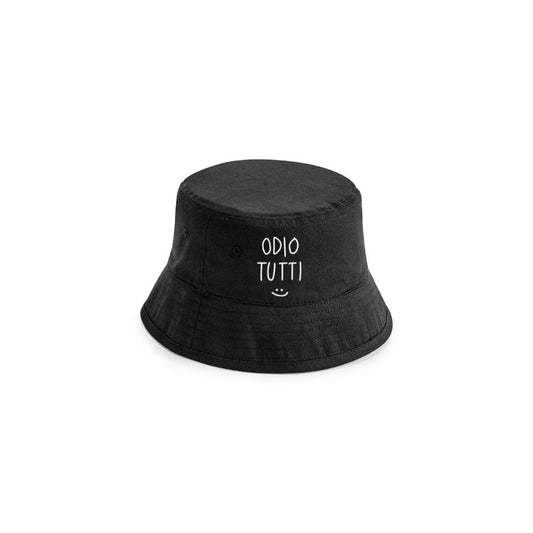 Odio Tutti :) - Cappello Pescatore Stampato