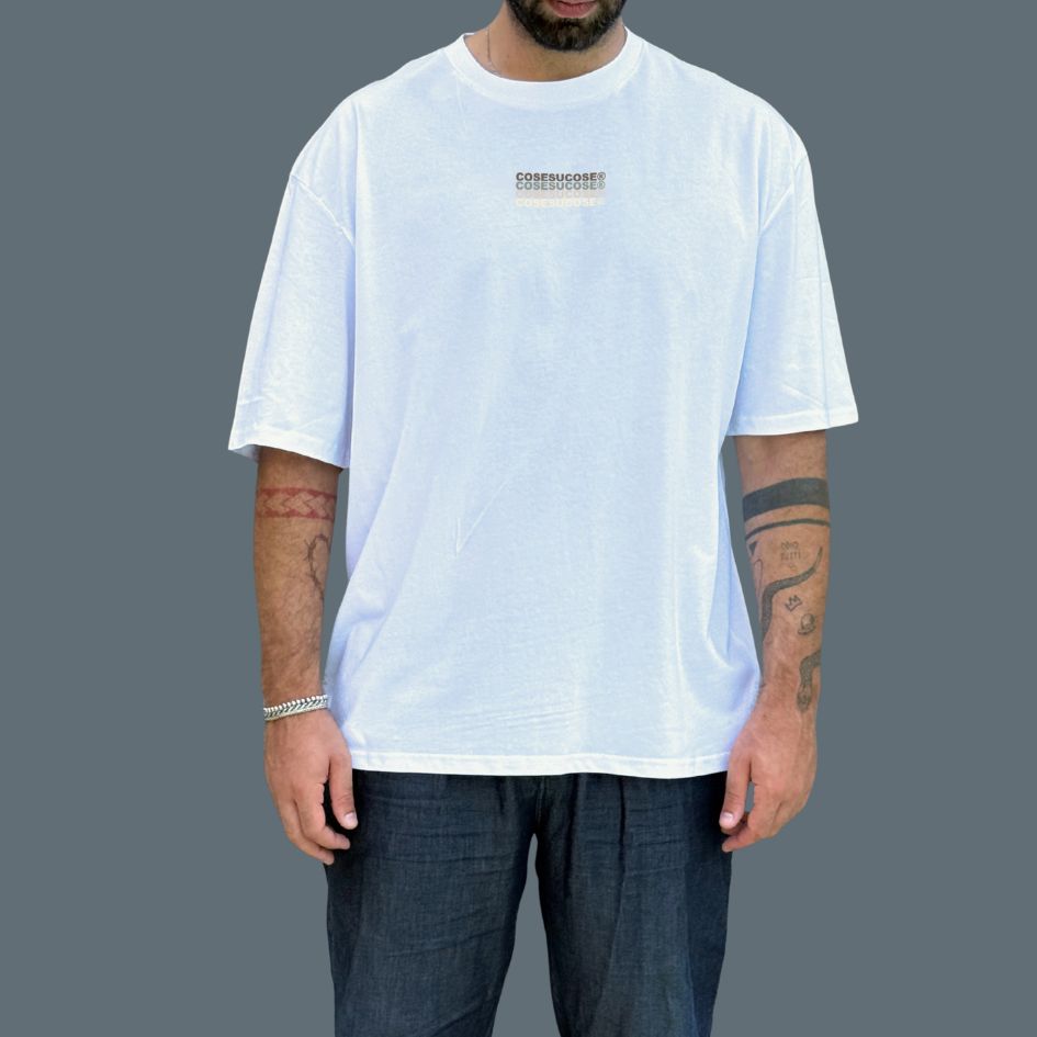 cosesucose Logo Bold- T-Shirt Over White