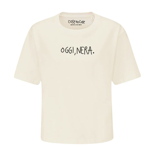 Oggi, Nera. - Crop T-Shirt