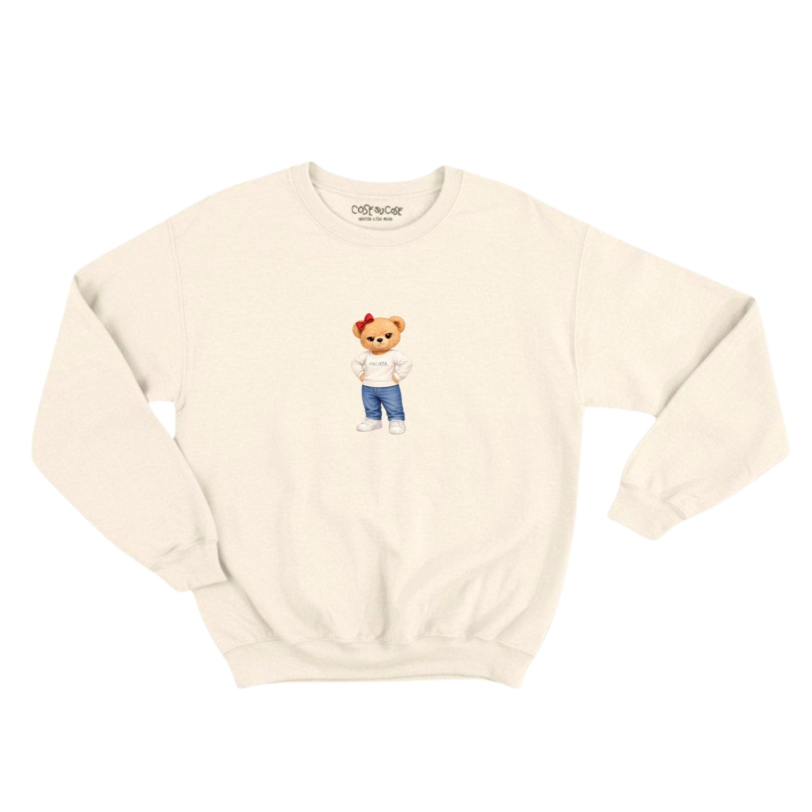 Oggi, Nera. Orsetto - Felpa Girocollo