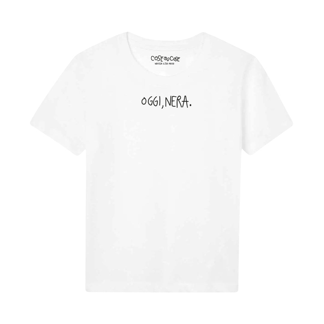 Oggi, Nera. - T-Shirt Bambini