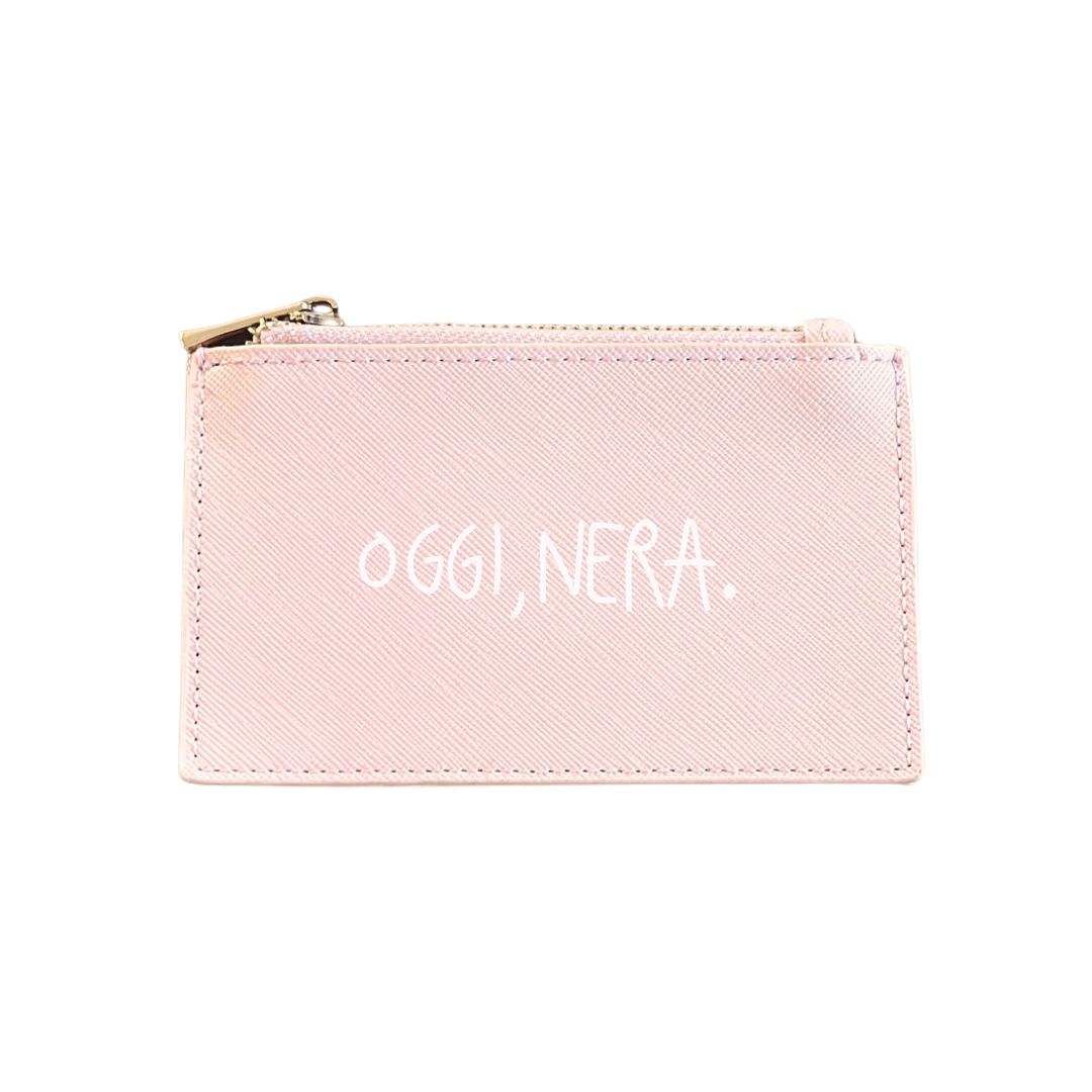 Oggi, Nera. - Portacarte Rosa