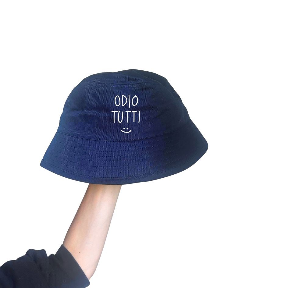 Odio Tutti :) - Cappello Pescatore Stampato