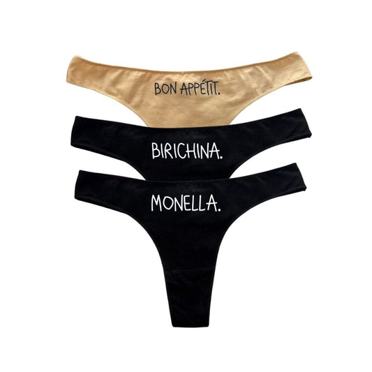 Tanga Pack Nero 3 pz.