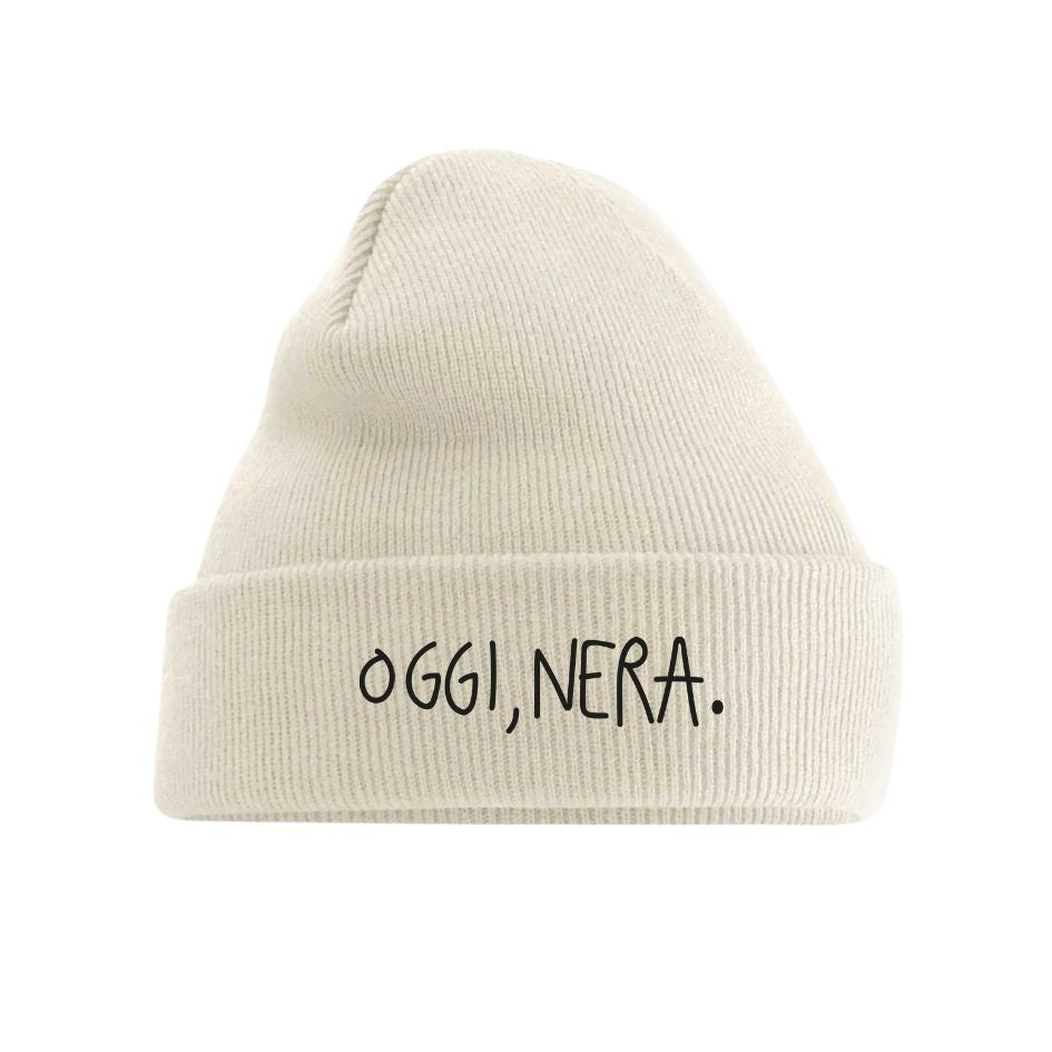 Oggi, Nera. - Cuffia Ricamata