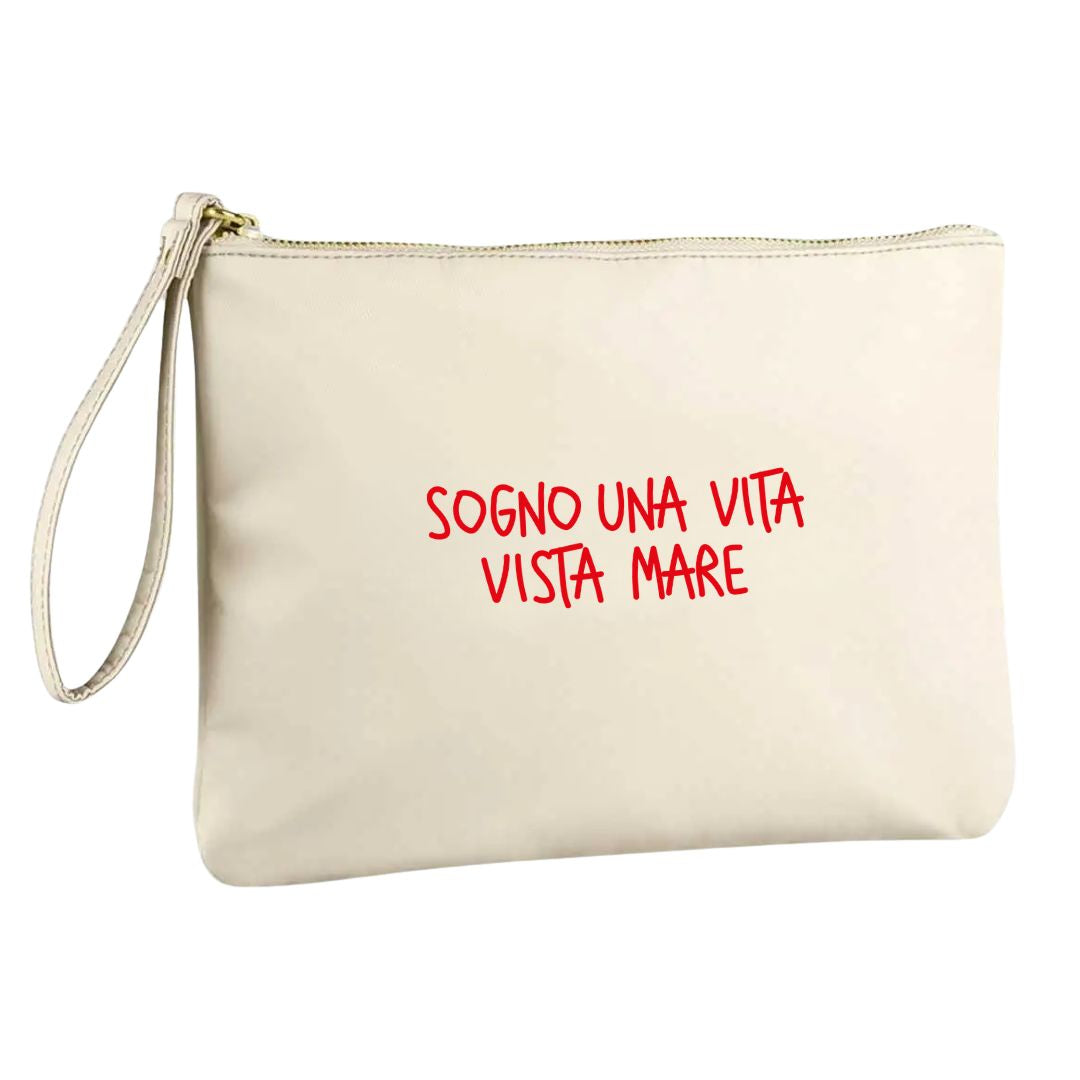 Sogno Una Vita Vista Mare - Pochette Nylon Beige
