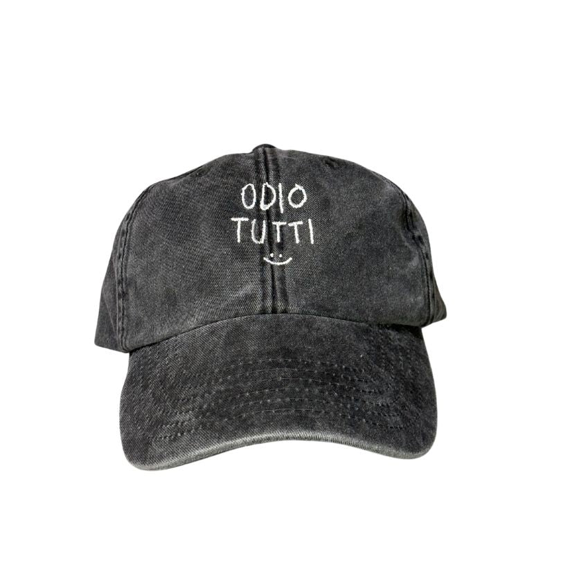 Odio Tutti :) - Cappello Visiera Ricamato