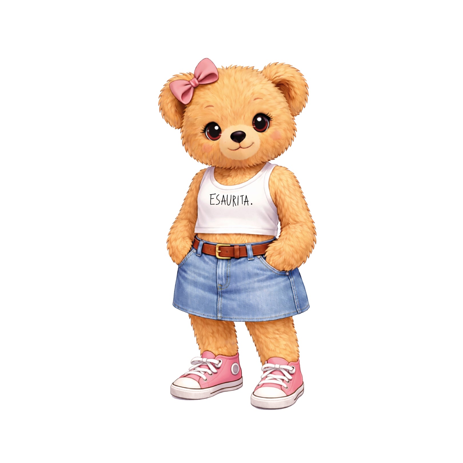 Esaurita. Orsetto - Crop Canotta