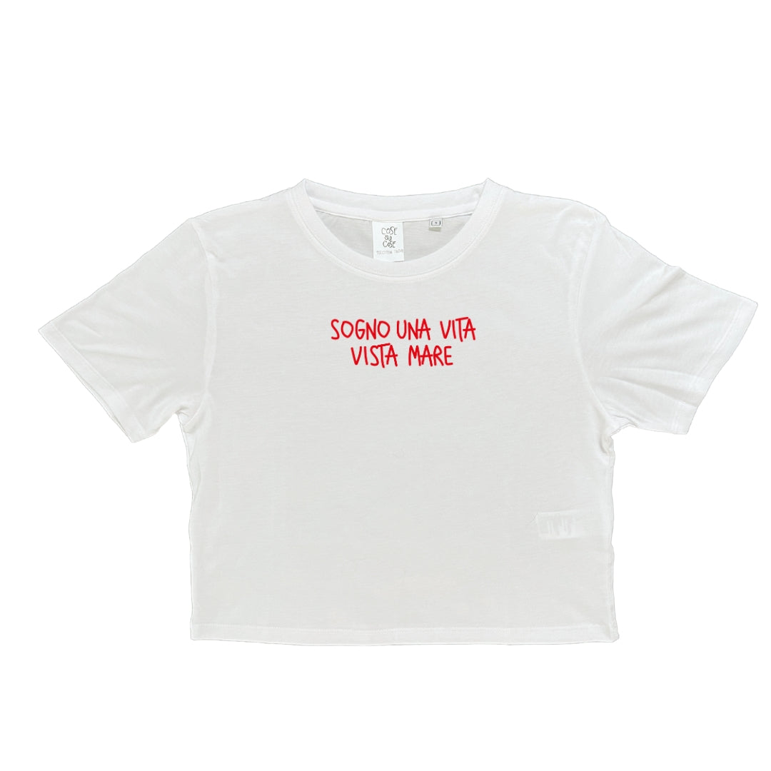 Sogno Una Vita Vista Mare - Crop T-shirt