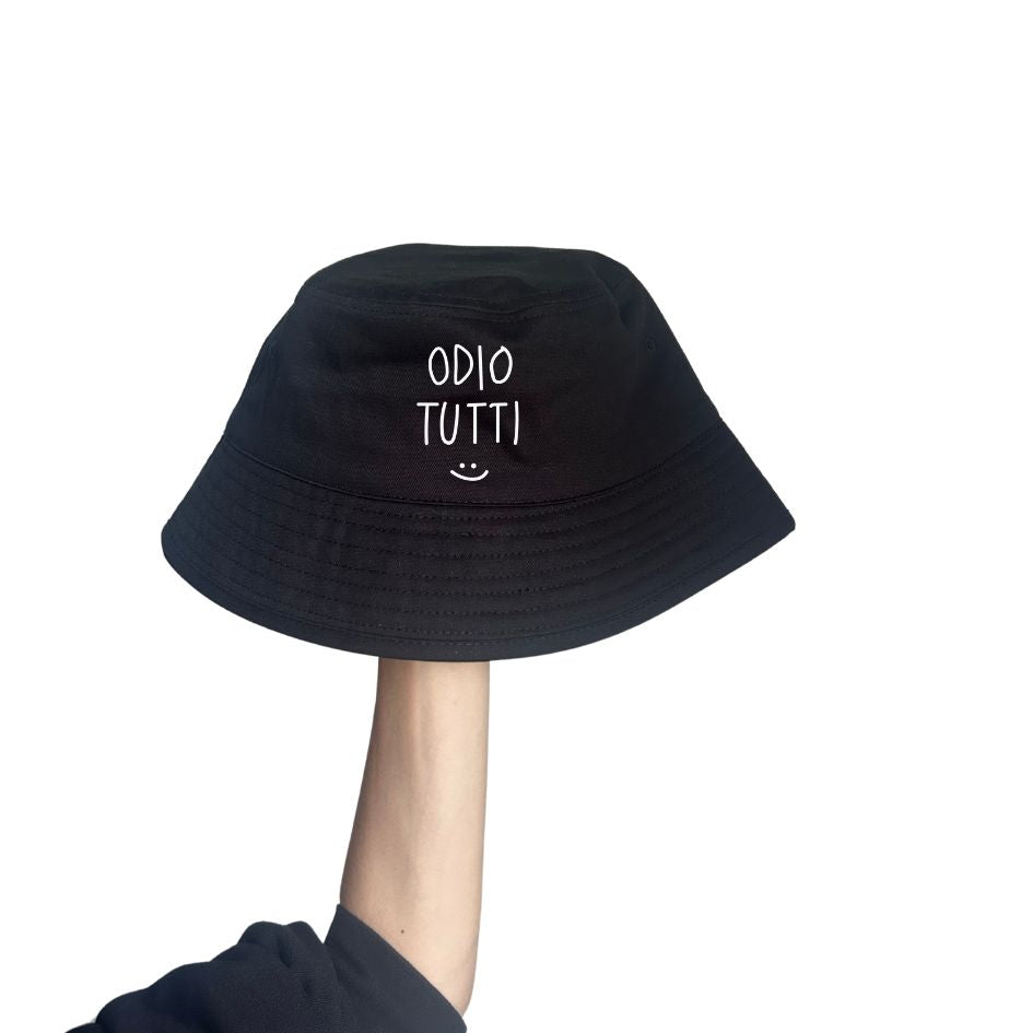 Odio Tutti :) - Cappello Pescatore Stampato