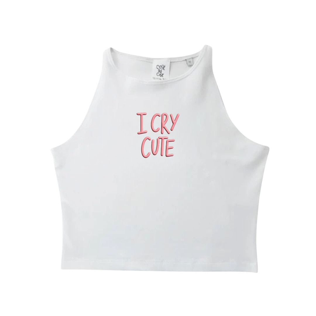 I Cry Cute - Crop Canotta