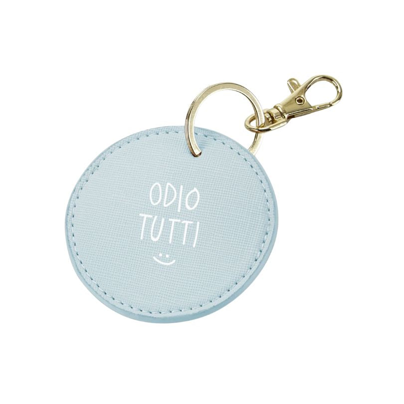 Odio Tutti :) - Portachiavi Cerchio Azzurro