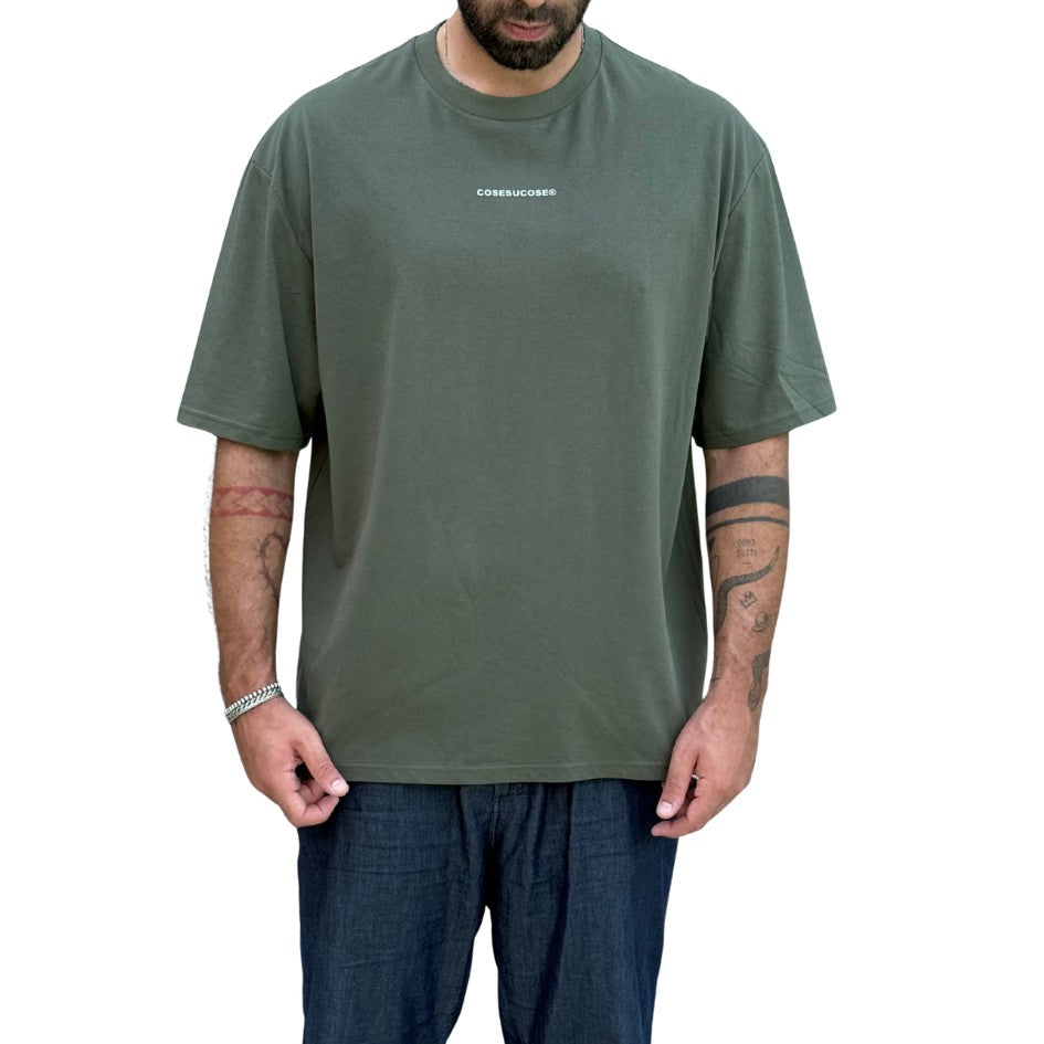 cosesucose Logo Bold - T-Shirt Over Military Green