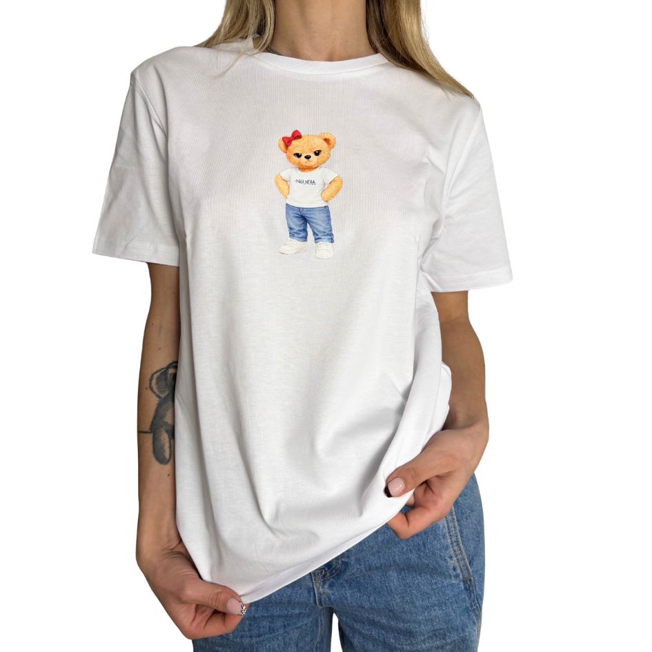Oggi, Nera. Orsetto - T-Shirt