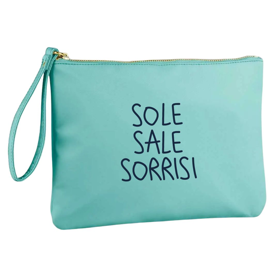 Sole Sale Sorrisi - Pochette Nylon Azzurra
