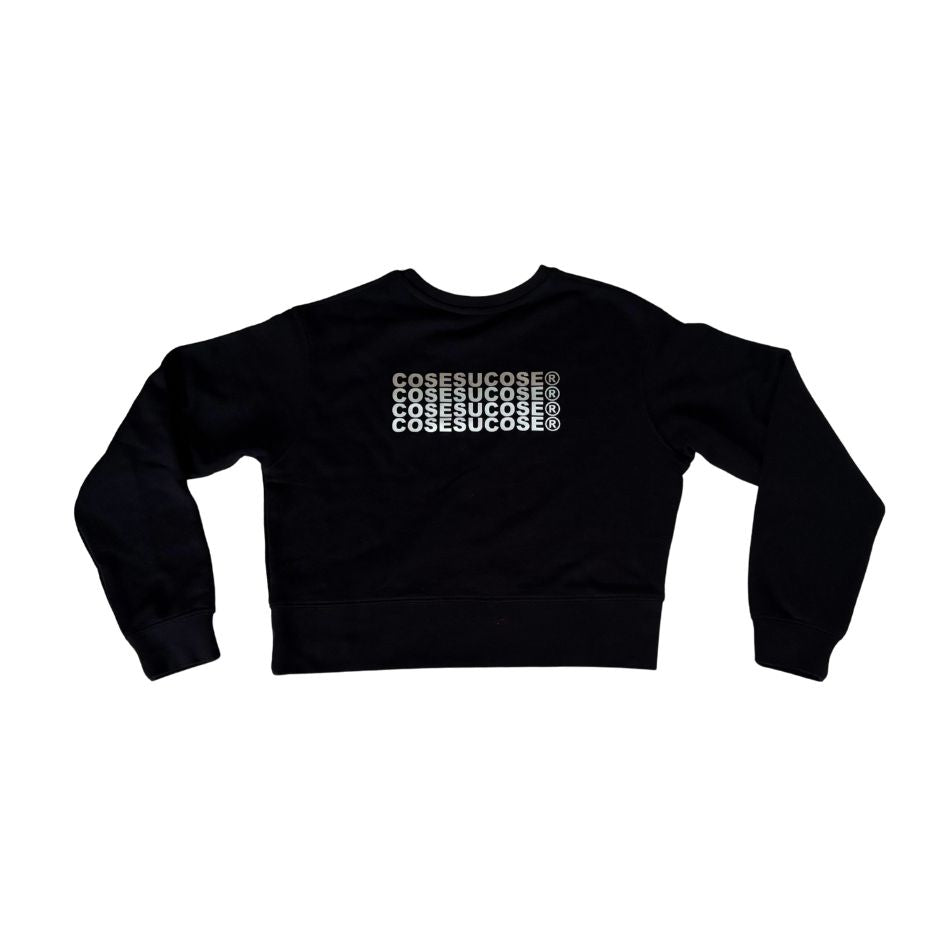cosesucose Logo Bold - Felpa Crop Girocollo