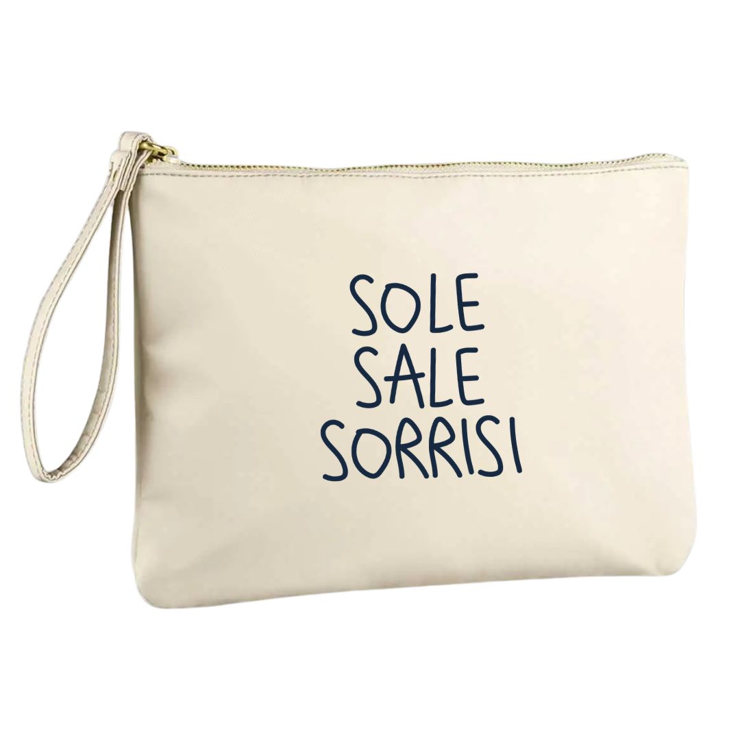 Sole Sale Sorrisi - Pochette Nylon Beige