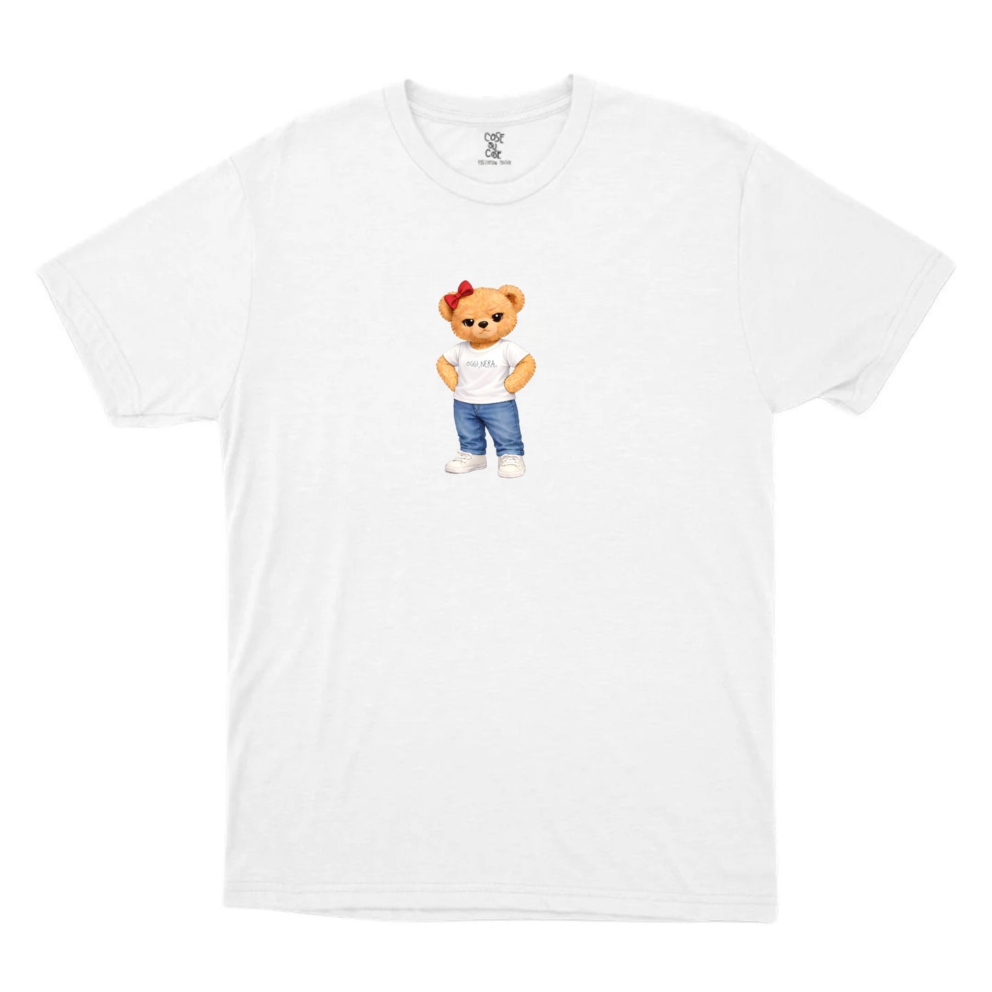 Oggi, Nera. Orsetto - T-Shirt