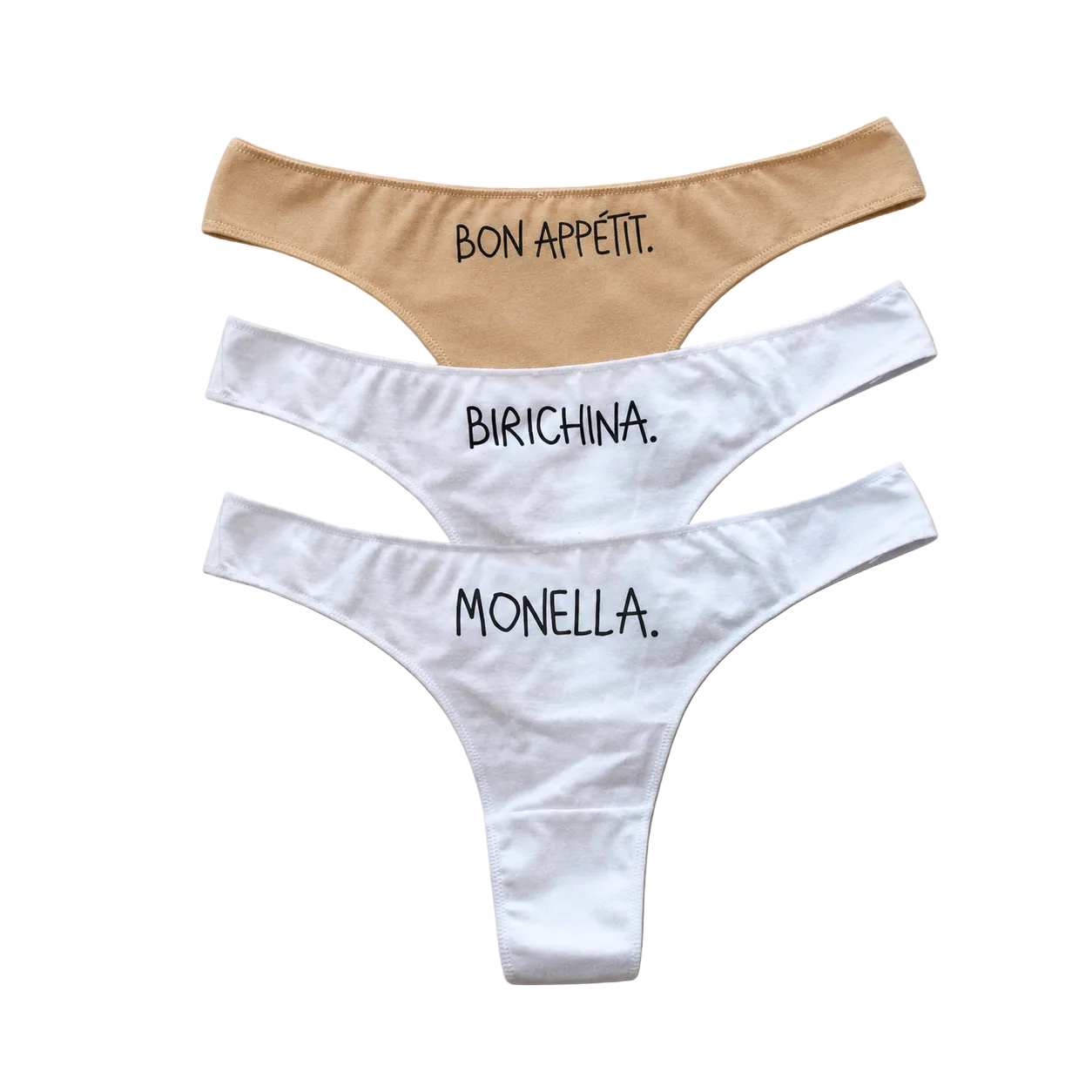 Tanga Pack Bianco/Carne 3 pz.