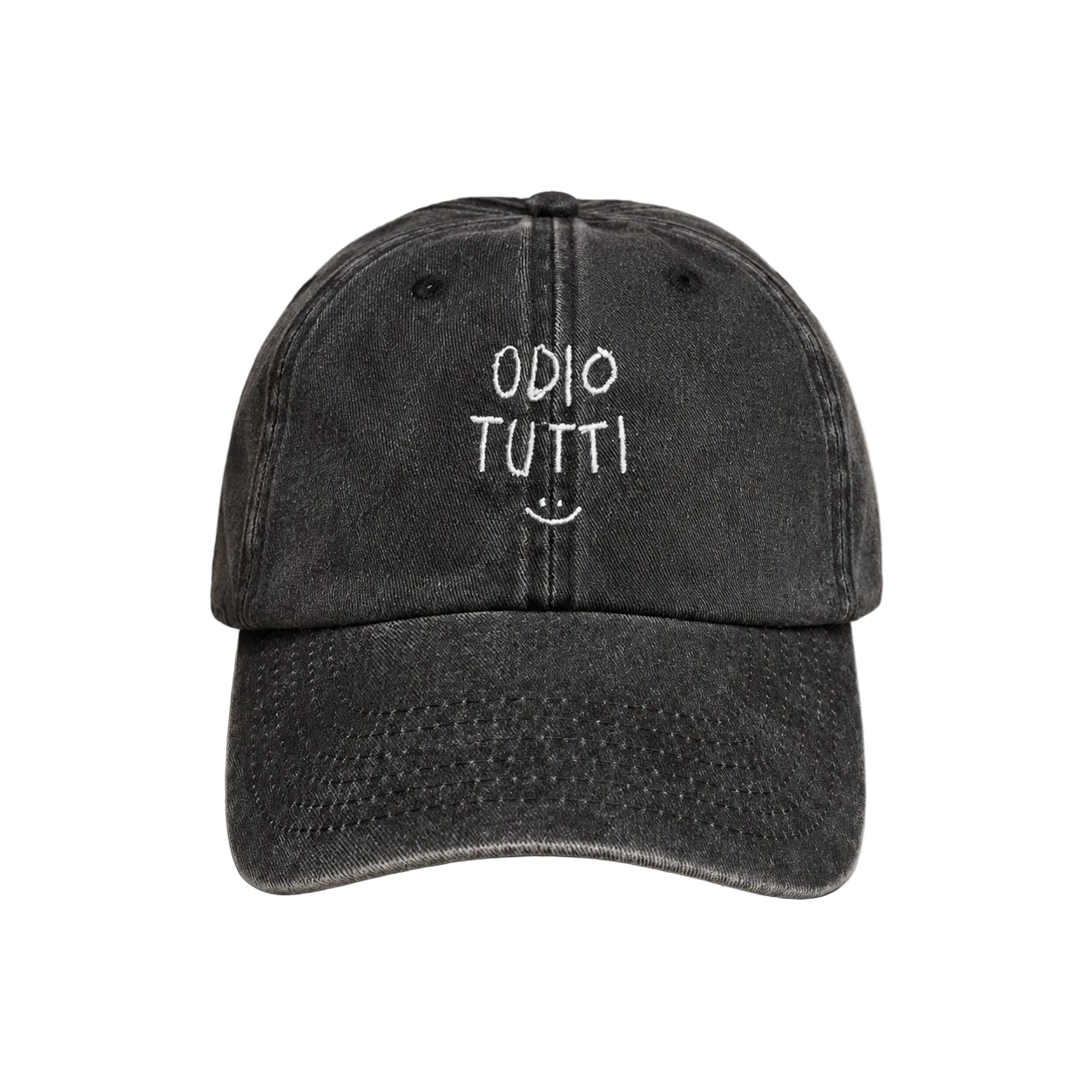 Odio Tutti :) - Cappello Visiera Ricamato