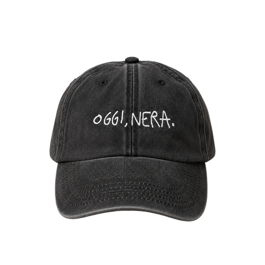 Oggi, Nera. - Cappello Visiera Ricamato