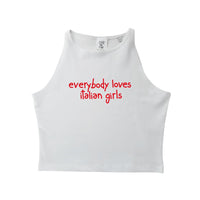 Everybody Loves Italian Girls - Crop Canotta