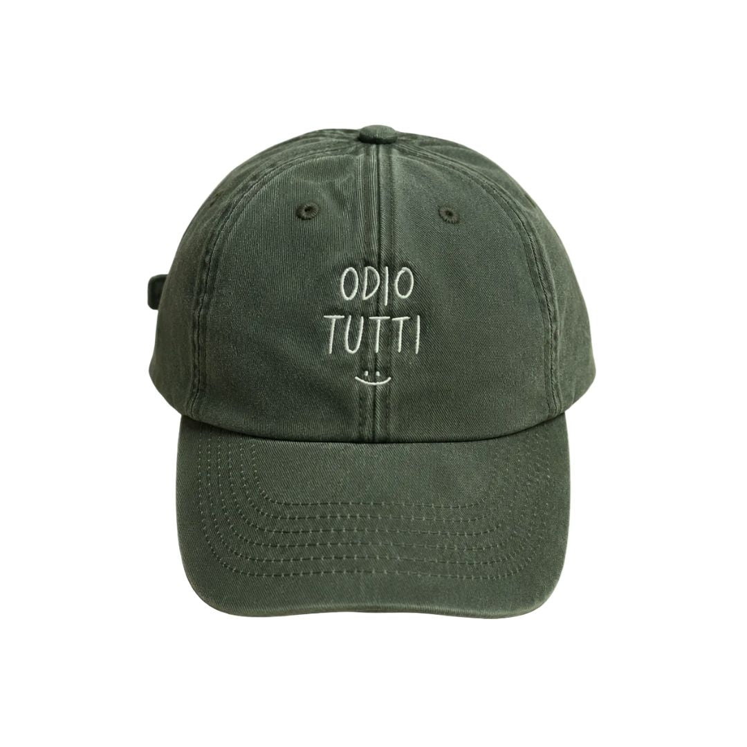 Odio Tutti :) - Cappello Visiera Ricamato