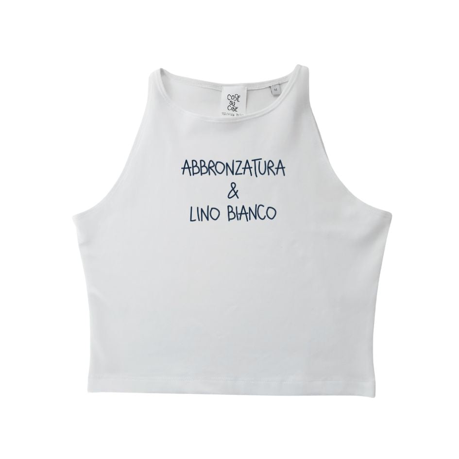 Abbronzatura & Lino Bianco - Crop Canotta