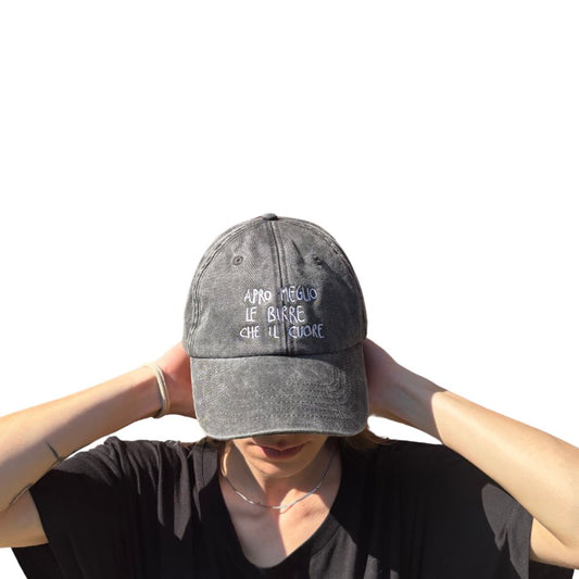Apro Meglio Le Birre Che Il Cuore - Cappello Visiera Ricamato