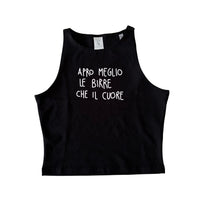 Apro Meglio Le Birre Che Il Cuore - Crop Canotta