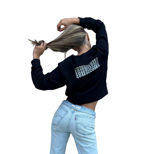 cosesucose Logo Bold - Felpa Crop Girocollo