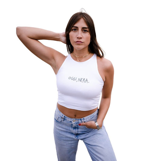Oggi, Nera. - Crop Canotta