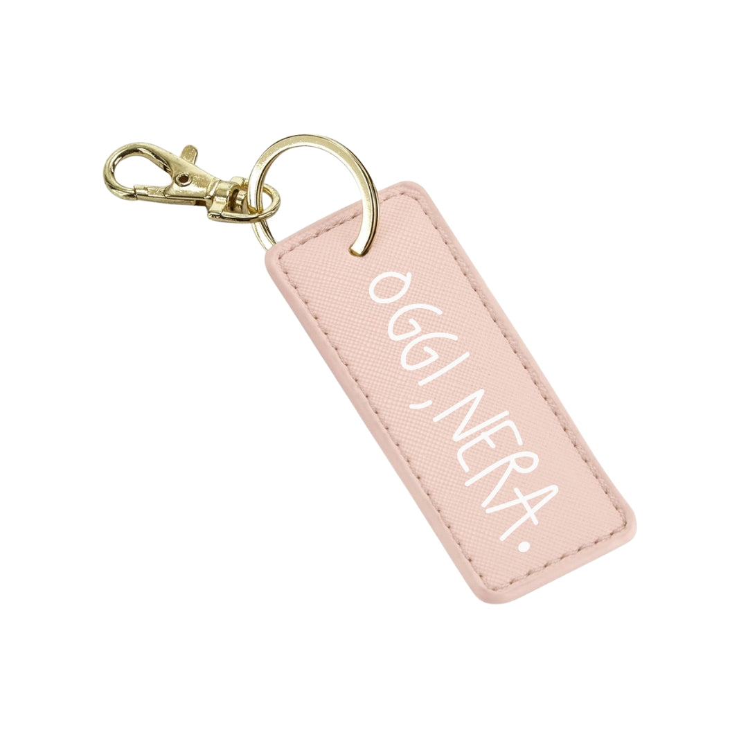 Oggi, Nera. - Portachiavi Rettangolo Rosa