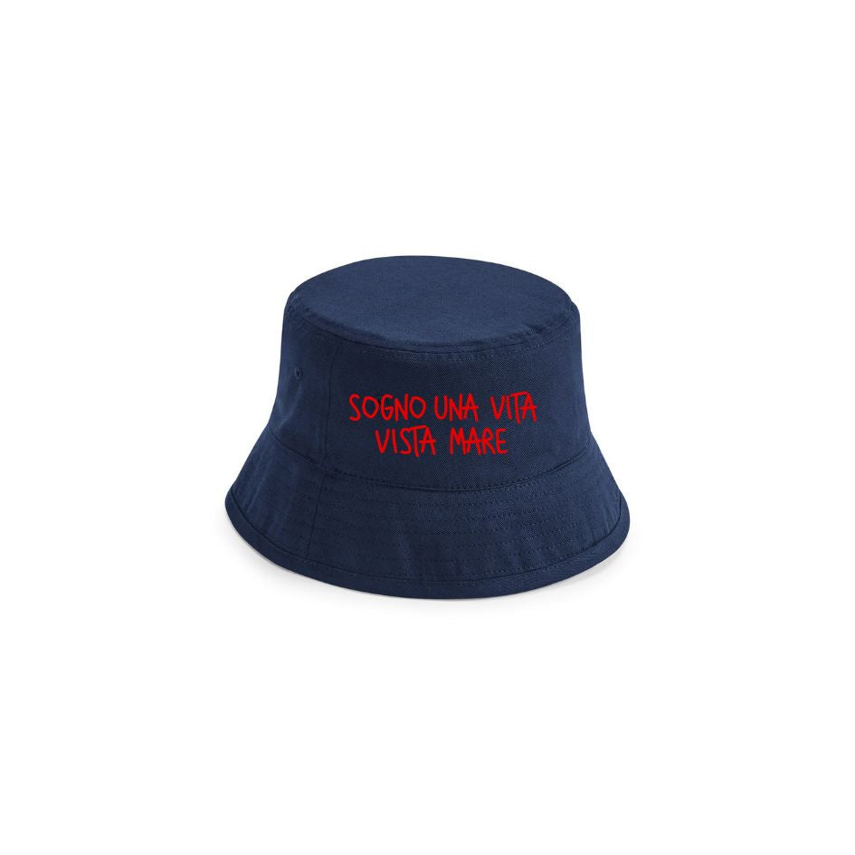 Sogno Una Vita Vista Mare - Cappello Pescatore Stampato